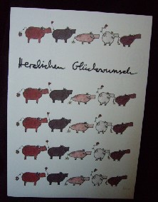 pig birthday card 