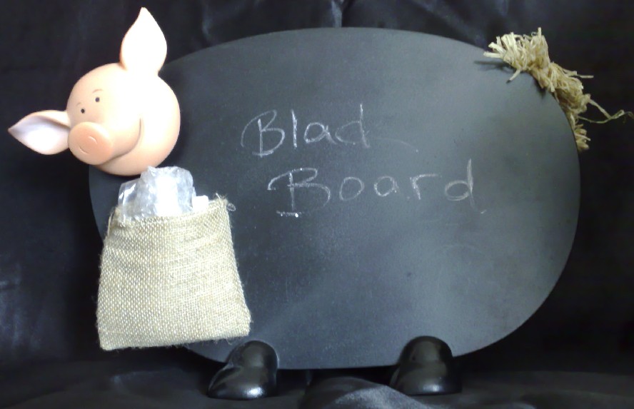 Pig Black Board, Schweine Tafel