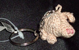 Croche Pig Key Chain Hanger, Haekelschwein Croche Pig Key Chain Hanger, Haekelschwein