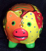 Hand Painted Ornamental Pig from Africa