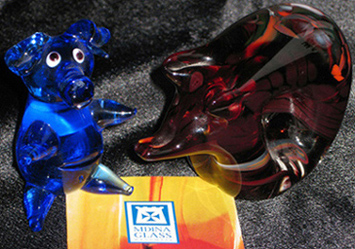 Mdina Glass Pig, Malta Glass Pigs, Gozo Glass Pig Mdina Glass Pig, Malta Glass Pigs, Gozo Glass Pig
