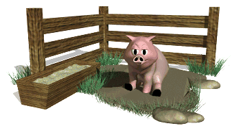 pig in mud, animated pig in mud