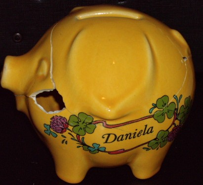 piggie bank with name