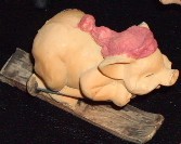 skiing Pig Figurine skiing Pig Figurine