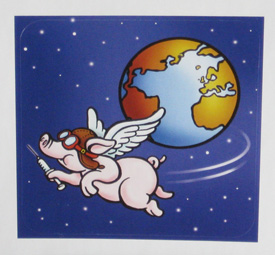 pig sticker swine flue pig sticker swine flue
