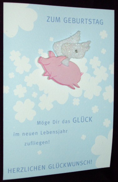 flying pig birthday card flying pig birthday card
