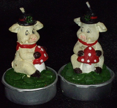 Schweine Kerzen, Pig Tea Candles Schweine Kerzen, Pig Tea Candles