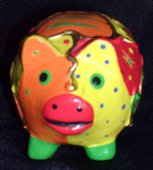 Hand Painted Ornamental Pig from Africa Hand Painted Ornamental Pig from Africa